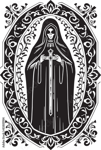 Santa Muerte Day of the Dead Design Santa Muerte Crystal Ball Vector