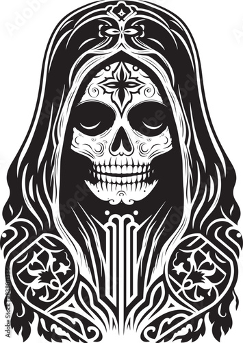 Santa Muerte Dagger Icon Santa Muerte Skull Design