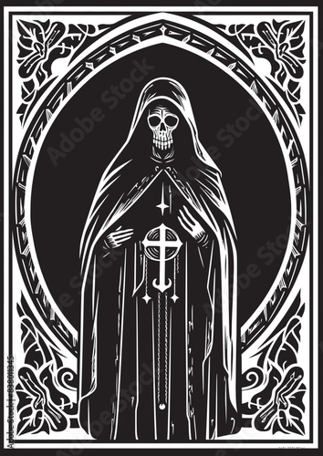 Santa Muerte Tarot Vector Santa Muerte Eye Graphic