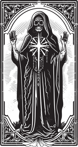 Santa Muerte Religious Icon Santa Muerte Digital Art Design