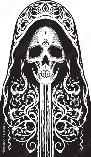 Santa Muerte Skeleton Icon Santa Muerte Cultural Design