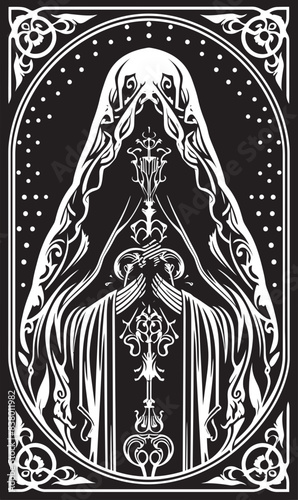 Santa Muerte Religious Icon Design Santa Muerte Digital Art Design