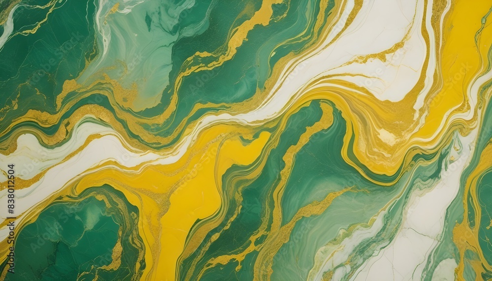 Green and yellow marble background Green and yellow marble background