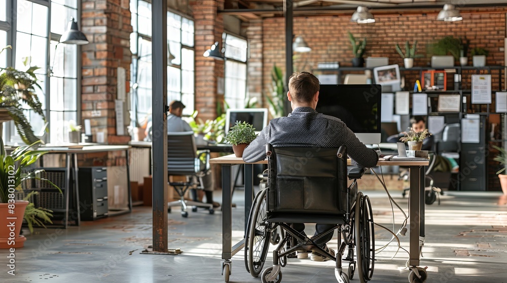 Inclusive Modern Office with Wheelchair Accessibility Inclusive Modern Office with Wheelchair Accessibility