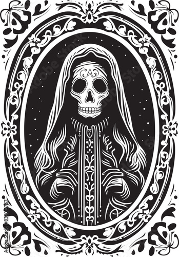 Minimalist Design Santa Muerte Catrina Design Santa Muerte