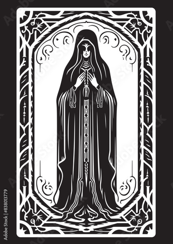 Money Graphic Santa Muerte Female Icon Santa Muerte