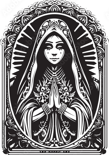 Dagger Icon Santa Muerte Skull Design Santa Muerte