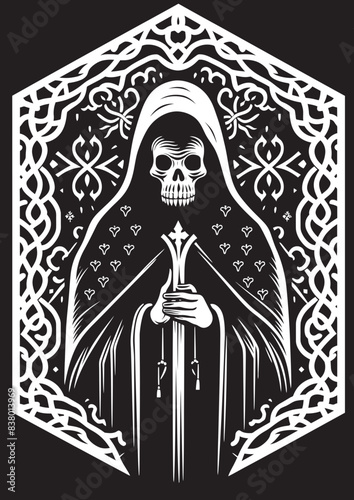 Robe Vector Santa Muerte Crystal Graphic Santa Muerte