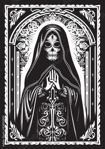 Santa Muerte Money Graphic Santa Muerte Female Icon