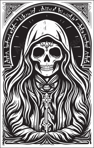 Santa Muerte Eye Graphic Santa Muerte Angel Icon