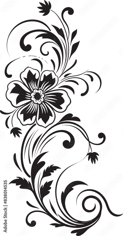 Retro Floral Swirl Design Frame Ornamental Floral Divider Line Emblem Retro Floral Swirl Design Frame Ornamental Floral Divider Line Emblem