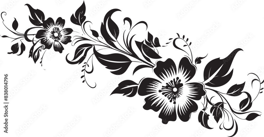 Obraz premium Classic Divider Logo Emblem Victorian Floral Icon Design