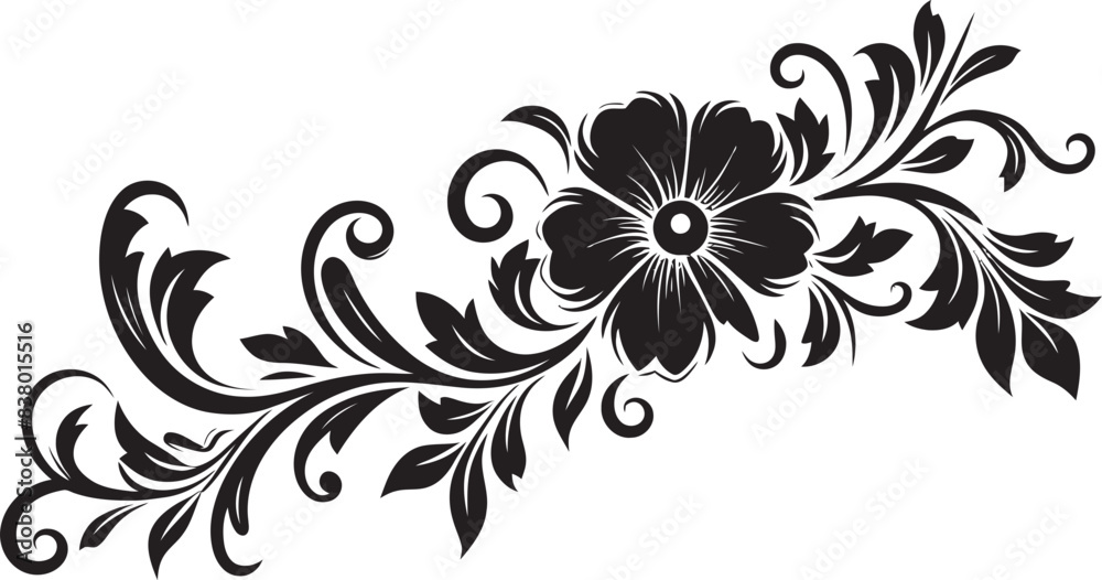 Classic Divider Line Art Swirl Victorian Style Vector Emblem Classic Divider Line Art Swirl Victorian Style Vector Emblem
