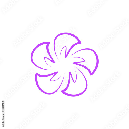 Purple Blossoms Line Icon