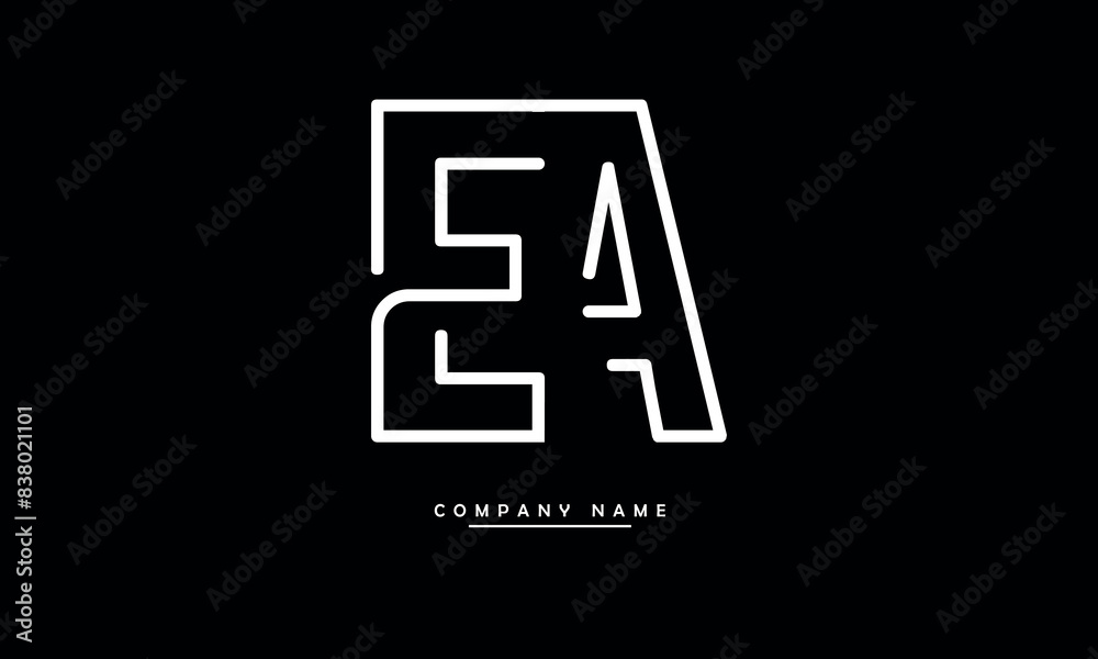 Obraz premium EA, AE, E, A Abstract Letters Logo Monogram