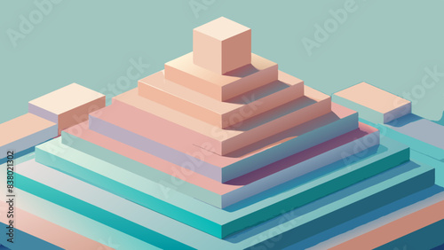 Pastel-Colored Abstract Geometric Shapes Illustration