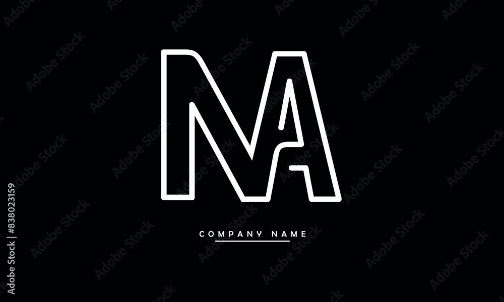 NA, AN, N, A Abstract Letters Logo Monogram NA, AN, N, A Abstract Letters Logo Monogram