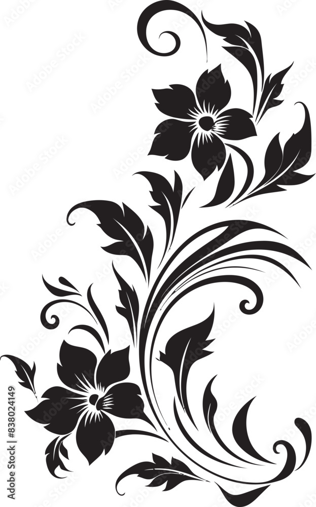 Victorian Floral Icon Elegant Scrollwork Design Retro Floral Emblem Vintage Decorative Pattern Victorian Floral Icon Elegant Scrollwork Design Retro Floral Emblem Vintage Decorative Pattern