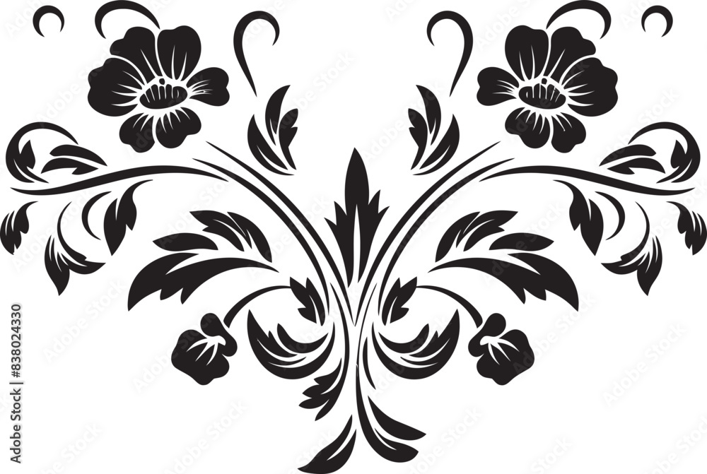 Victorian Floral Icon Elegant Scrollwork Design Retro Floral Emblem Vintage Decorative Pattern Victorian Floral Icon Elegant Scrollwork Design Retro Floral Emblem Vintage Decorative Pattern