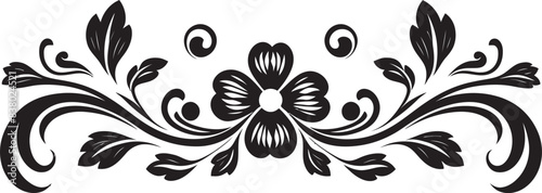 Victorian Era Ornament Elegant Floral Vector Retro Floral Pattern Vintage Decorative Icon