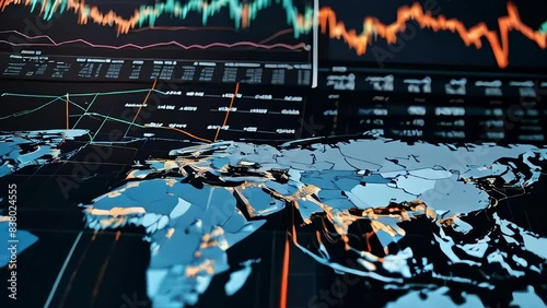 Financial trends in big business, profit and expense analysis, financial transactions, global digitalization, labor monetization.