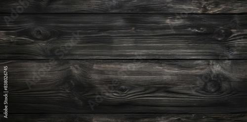 black wood textured wall with wooden planks as a background