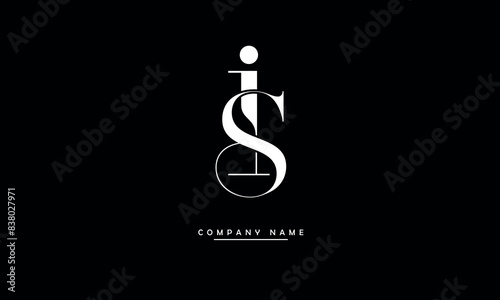 Foto IS, SI, I, S Abstract Letters Logo Monogram