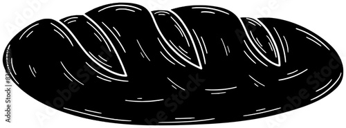 roll illustration swirl silhouette homemade logo bun icon swiss outline croissant loaf yeast food pastry bread sourdough bakery breakfast shape cake dough brown for vector graphic background