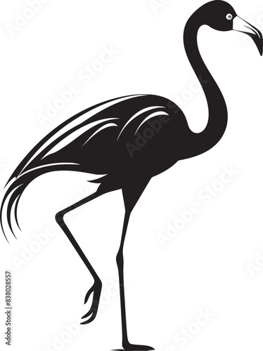 Elegant Flamingo Logo Vector Symbol Design Minimalist Flamingo Icon Graphic Emblem Concept