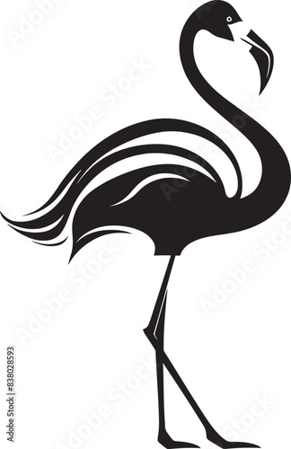 Abstract Flamingo Graphic Stylish Logo Design Tropical Flamingo Emblem Geometric Symbol