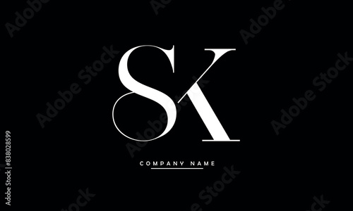 SK, KS, S, K Abstract Letters Logo Monogram