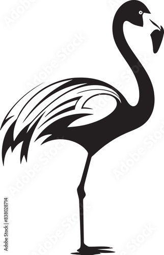 Flamingo Bird Logo Abstract Vector Art Geometric Flamingo Icon Stylish Logo