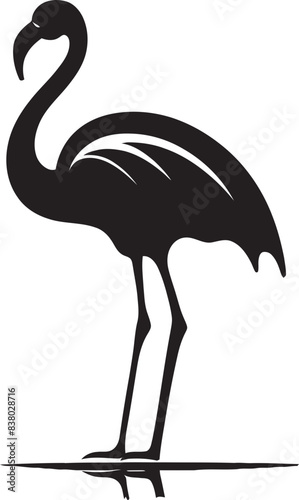 Elegant Flamingo Badge Creative Vector Art Tropical Flamingo Emblem Minimal Vector Design