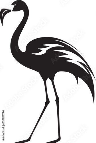 Artistic Flamingo Illustration Modern Emblem Geometric Flamingo Icon Abstract Symbol
