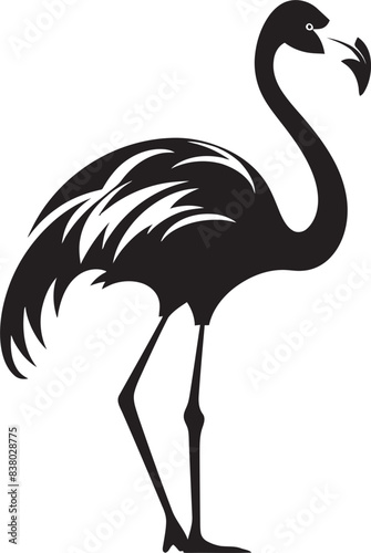 Geometric Flamingo Icon Abstract Symbol Tropical Flamingo Emblem Stylish Vector Design