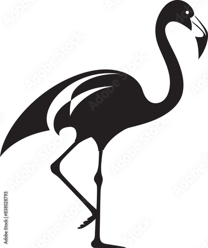 Tropical Flamingo Emblem Stylish Vector Design Elegant Flamingo Badge Artistic Emblem