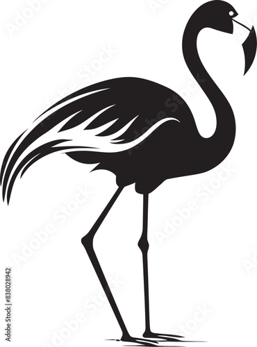 Geometric Flamingo Icon Artistic Vector Art Tropical Flamingo Emblem Modern Emblem