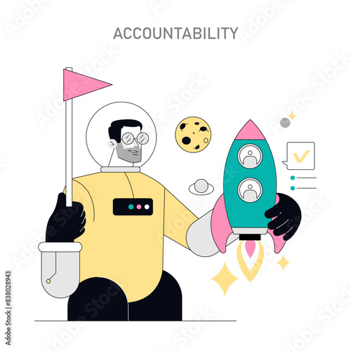 Soft Skills Flat Vector illustration.
