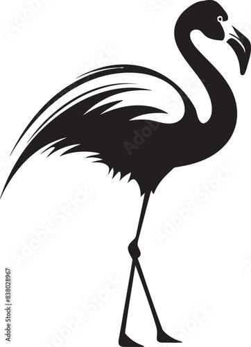 Stylish Flamingo Icon Artistic Vector Symbol Flamingo Silhouette Badge Modern Design
