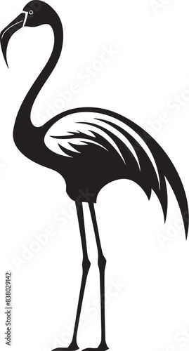 Artistic Flamingo Illustration Modern Emblem Geometric Flamingo Icon Abstract Symbol