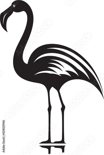 Tropical Flamingo Emblem Stylish Vector Design Elegant Flamingo Badge Artistic Emblem