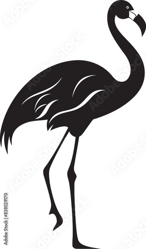 Abstract Flamingo Graphic Stylish Logo Design Tropical Flamingo Emblem Geometric Symbol