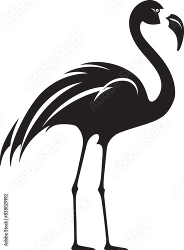 Flamingo Line Art Logo Artistic Symbol Stylish Flamingo Icon Modern Vector Design