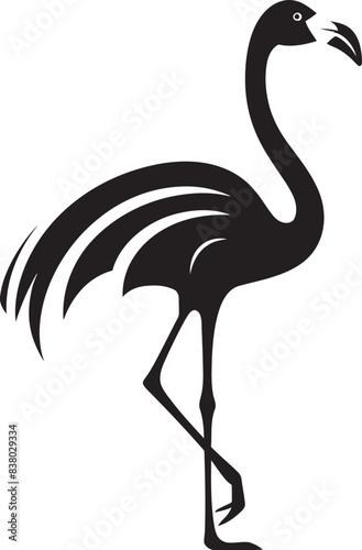 Stylish Flamingo Icon Artistic Vector Symbol Flamingo Silhouette Badge Modern Design