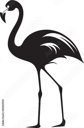 Abstract Flamingo Graphic Artistic Symbol Flamingo Silhouette Badge Stylish Vector Design
