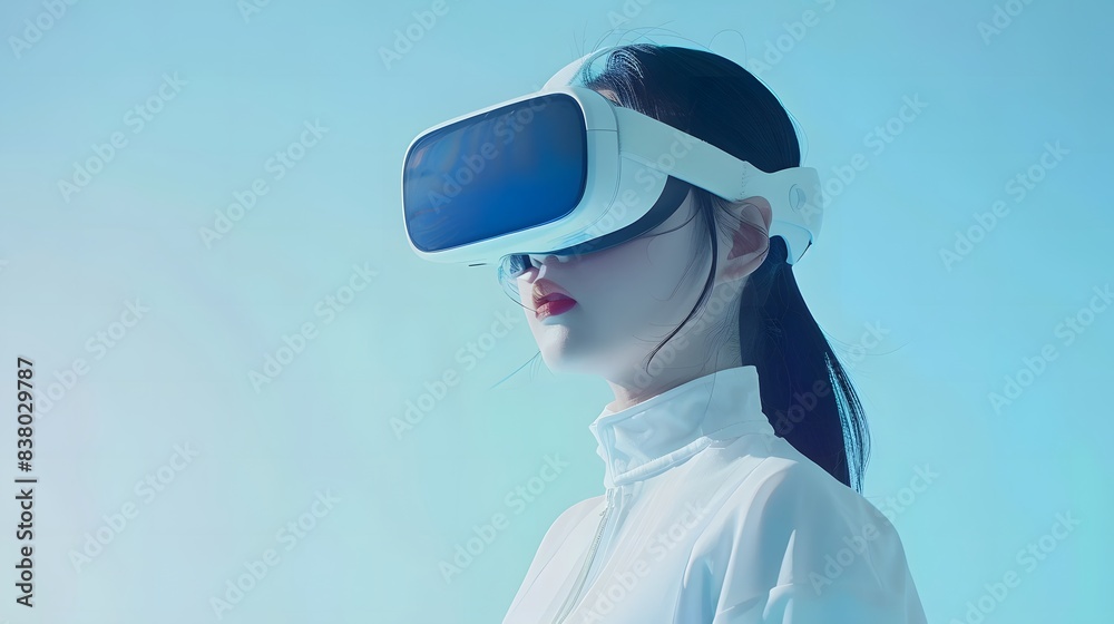 VRゴーグルをかける日本人女性
