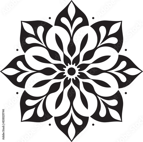 Mandala Circle Badge Modern Design Floral Mandala Illustration Geometric Pattern