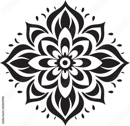 Geometric Floral Design Stylish Mandala Mandala Ornament Emblem Minimal Vector