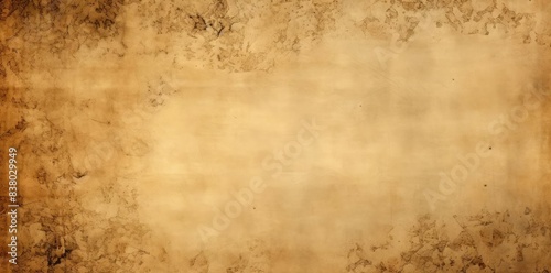 antique paper textured background with a pen, ruler, and glasses on a wooden surface