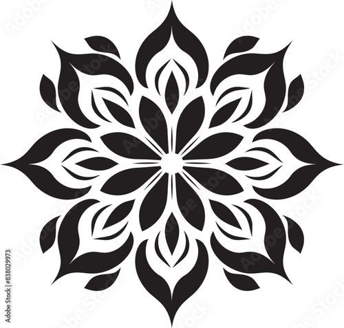 Mandala Pattern Icon Stylish Mandala Ornate Floral Emblem Minimalistic Design